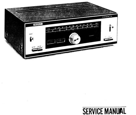 SONY ST-5100 FM STEREO FM AM TUNER SERVICE MANUAL INC BLK DIAG PCBS SCHEM DIAG AND PARTS LIST 65 PAGES ENG