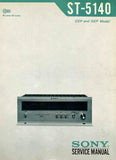 SONY ST-5140 FM STEREO FM AM TUNER SERVICE MANUAL INC BLK DIAG PCBS SCHEM DIAG AND PARTS LIST 36 PAGES ENG