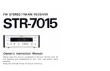 SONY STR-7015 FM STEREO FM AM RECEIVER OWNER'S INSTRUCTION MANUAL 8 PAGES ENG