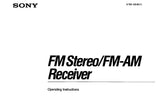 SONY STR-D390 FM STEREO FM AM RECEIVER OPERATING INSTRUCTIONS 20 PAGES ENG