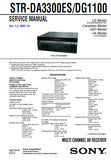 SONY STR-DG1100 STR-DA3300ES MULTICHANNEL AV RECEIVER SERVICE MANUAL INC BLK DIAGS PCBS SCHEM DIAGS AND PARTS LIST 242 PAGES ENG