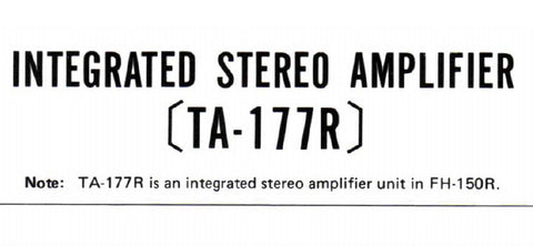 SONY TA-177R INTEGRATED STEREO AMPLIFIER SERVICE MANUAL INC BLK DIAG PCBS SCHEM DIAG AND PARTS LIST 24 PAGES ENG
