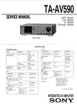 SONY TA-AV590 INTEGRATED AV AMPLIFIER SERVICE MANUAL INC SCHEM DIAGS PCBS AND PARTS LIST 27 PAGES ENG