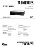 SONY TA-DM1000ES MASTER DIGITAL CONTROL CENTER SERVICE MANUAL INC CONN DIAGS BLK DIAG PCBS SCHEM DIAGS AND PARTS LIST 76 PAGES ENG