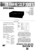 SONY TA-F444ESX TA-F700ES INTEGRATED STEREO AMPLIFIER SERVICE MANUAL INC BLK DIAG PCBS SCHEM DIAGS AND PARTS LIST 29 PAGES ENG