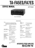 SONY TA-FA5ES TA-FA7ES INTEGRATED STEREO AMPLIFIER SERVICE MANUAL INC PCBS SCHEM DIAG AND PARTS LIST 30 PAGES ENG