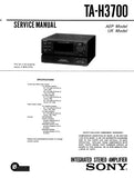 SONY TA-H3700 INTEGRATED STEREO AMPLIFIER SERVICE MANUAL INC PCBS SCHEM DIAGS AND PARTS LIST 33 PAGES ENG