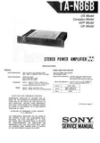 SONY TA-N86B STEREO POWER AMPLIFIER SERVICE MANUAL INC BLK DIAG PCBS SCHEM DIAG AND PARTS LIST 20 PAGES ENG