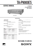 SONY TA-P9000ES MULTI CHANNEL PREAMPLIFIER SERVICE MANUAL INC PCBS SCHEM DIAG AND PARTS LIST 28 PAGES ENG