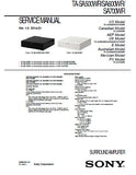 SONY TA-SA500WR TA-SA600WR TA-SA700WR SURROUND AMPLIFIER SERVICE MANUAL INC BLK DIAG PCBS SCHEM DIAG AND PARTS LIST 20 PAGES ENG