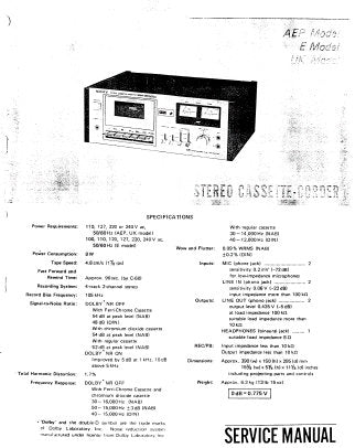 SONY TC-186SD STEREO CASSETTE-CORDER SERVICE MANUAL INC BLK DIAG PCBS SCHEM DIAG AND PARTS LIST 21 PAGES ENG