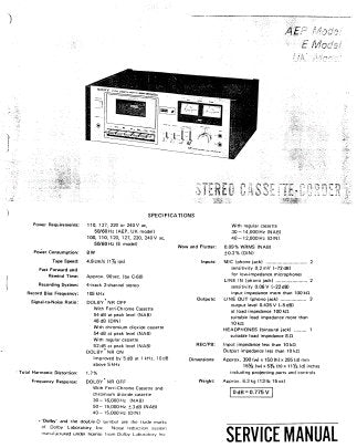 SONY TC-186SD STEREO CASSETTE CORDER SERVICE MANUAL INC BLK DIAG PCBS SCHEM DIAG AND PARTS LIST 21 PAGES ENG