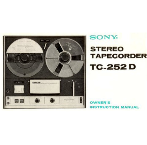 SONY TC-252D STEREO TAPECORDER OWNER'S INSTRUCTION MANUAL 10 PAGES ENG