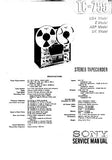 SONY TC-755 FOUR TRACK 2 CHANNEL STEREO TAPECORDER SERVICE MANUAL INC BLK DIAG PCBS SCHEM DIAGS AND PARTS LIST 69 PAGES ENG