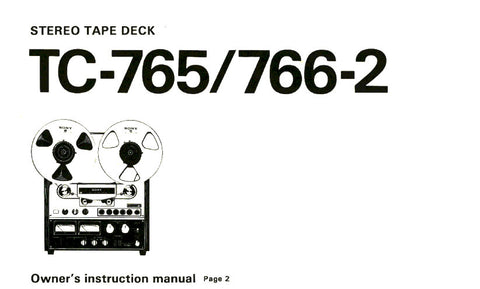 SONY TC-765 TC-766-2 STEREO TAPE DECK OWNER'S INSTRUCTION MANUAL 44 PAGES ENG DEUT FRANC