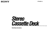 SONY TC-C521 STEREO CASSETTE DECK OPERATING INSTRUCTIONS 23 PAGES ENG