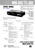 SONY TC-D6C WM-D6C STEREO CASSETTE CORDER SERVICE MANUAL INC BLK DIAG PCBS SCHEM DIAGS AND PARTS LIST 49 PAGES ENG