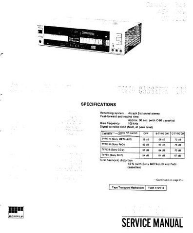 SONY TC-FX77 STEREO CASSETTE TAPE DECK SERVICE MANUAL INC BLK DIAGS PCBS SCHEM DIAGS AND PARTS LIST 60 PAGES ENG