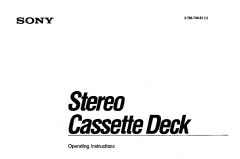 SONY TC-K333ESR TC-K333ES STEREO CASSETTE DECK OPERATING INSTRUCTIONS 19 PAGES ENG