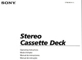 SONY TC-K415 TC-K515S STEREO CASSETTE DECK OPERATING INSTRUCTIONS 55 PAGES ENG FRANC ESP PORT