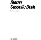 SONY TC-K890ES STEREO CASSETTE DECK OPERATING INSTRUCTIONS 20 PAGES ENG