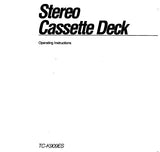 SONY TC-K909ES STEREO CASSETTE DECK OPERATING INSTRUCTIONS 10 PAGES ENG