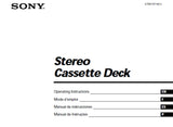 SONY TC-KA3ES TC-KA6ES STEREO CASSETTE DECK OPERATING INSTRUCTIONS 72 PAGES ENG FRANC ESP PORT