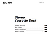 SONY TC-KB920S STEREO CASSETTE DECK OPERATING INSTRUCTIONS 64 PAGES ENG FRANC ESP PORT