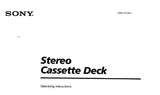 SONY TC-KE200 TC-KE300 TC-KE400S STEREO CASSETTE DECK OPERATING INSTRUCTIONS 15 PAGES ENG