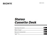 SONY TC-KE500S STEREO CASSETTE DECK OPERATING INSTRUCTIONS 68 PAGES ENG FRANC ESP