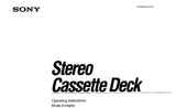 SONY TC-S7 STEREO CASSETTE DECK OPERATING INSTRUCTIONS 18 PAGES ENG FRANC