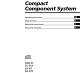 SONY TC-TX1 HCD-T1 SA-N1 SA-N11 COMPACT COMPONENT SYSTEM OPERATING INSTRUCTIONS 95 PAGES ENG FRANC ESP PORT