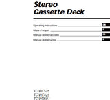 SONY TC-WE425 TC-WE525 TC-WR681 STEREO CASSETTE DECK OPERATING INSTRUCTIONS 68 PAGES ENG FRANC ESP PORT