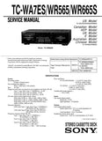 SONY TC-WR565 TC-WR665S TC-WA7ES STEREO CASSETTE TAPE DECK SERVICE MANUAL INC BLK DIAG PCBS SCHEM DIAGS AND PARTS LIST 35 PAGES ENG