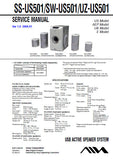 SONY UZ-US501 SS-US501 SW-US501 USB ACTIVE SPEAKER SYSTEM SERVICE MANUAL INC BLK DIAGS PCBS SCHEM DIAGS AND PARTS LIST 48 PAGES ENG