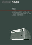 STUDER REVOX A722 STEREO POWER AMP OPERATING INSTRUCTIONS INC CONN DIAGS 16 PAGES ENG DEUT FRANC