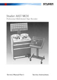 STUDER REVOX A827 MCH PROFESSIONAL MULTICHANNEL TAPE RECORDER SERVICE MANUAL PART 1 SERVICE INSTRUCTIONS 234 PAGES ENG DEUT