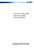 STUDER REVOX A80 VU MKII MKIII MKIV A80MR MKII MASTER RECORDER OPERATING AND SERVICE INSTRUCTIONS INC BLK DIAGS SCHEM DIAGS PCB'S AND PARTS LIST 571 PAGES ENG DEUT