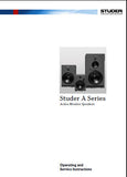 STUDER REVOX A SERIES ACTIVE MONITOR SERIES OPERATING AND SERVICE INSTRUCTIONS INC BLK DIAGS SCHEM DIAGS PCB'S AND PARTS LIST 93 PAGES ENG