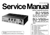 TECHNICS SU-V505 SU-V505(K) STEREO INTEGRATED AMPLIFIER SERVICE MANUAL INC BLK DIAG PCBS SCHEM DIAG AND PARTS LIST 29 PAGES ENG