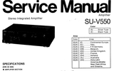 TECHNICS SU-V550 STEREO INTEGRATED AMPLIFIER SERVICE MANUAL INC BLK DIAG PCBS SCHEM DIAG AND PARTS LIST 16 PAGES ENG