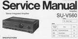 TECHNICS SU-V560 STEREO INTEGRATED AMPLIFIER SERVICE MANUAL BLK DIAG AND SCHEM DIAG 6 PAGES ENG