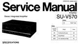 TECHNICS SU-V570 STEREO INTEGRATED AMPLIFIER SERVICE MANUAL SCHEM DIAGS 4 PAGES ENG