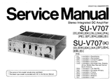 TECHNICS SU-V707 SU-V707[K] STEREO INTEGRATED DC AMPLIFIER SERVICE MANUAL INC BLK DIAG PCBS SCHEM DIAGS AND PARTS LIST 30 PAGES ENG FRONT PAGE AT PAGE 5