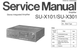 TECHNICS SU-X101 SU-X301 STEREO INTEGRATED AMPLIFIER SERVICE MANUAL INC BLK DIAG PCBS SCHEM DIAG AND PARTS LIST 22 PAGES ENG