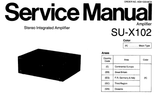 TECHNICS SU-X102 STEREO INTEGRATED AMPLIFIER SERVICE MANUAL INC BLK DIAG PCBS SCHEM DIAGS AND PARTS LIST 43 PAGES ENG