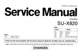 TECHNICS SU-X820 AMPLIFIER SERVICE MANUAL INC BLK DIAG PCBS SCHEM DIAG AND PARTS LIST 19 PAGES ENG COVER AT PAGE 2