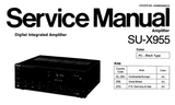 TECHNICS SU-X955 DIGITAL INTEGRATED AMPLIFIER SERVICE MANUAL INC BLK DIAG PCBS SCHEM DIAG AND PARTS LIST 26 PAGES ENG