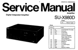 TECHNICS SU-X980D DIGITAL INTEGRATED AMPLIFIER SERVICE MANUAL INC BLK DIAG PCBS SCHEM DIAG AND PARTS LIST 38 PAGES ENG