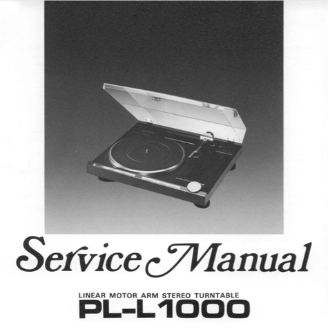 PIONEER PL-L1000 LINEAR MOTOR ARM STEREO TURNTABLE SERVICE MANUAL INC BLK DIAG PCBS SCHEM DIAGS AND PARTS LIST 71 PAGES ENG